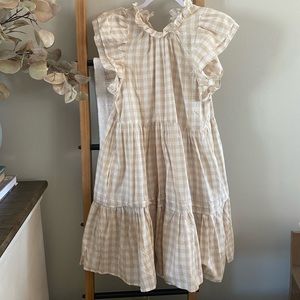 Beige and white gingham dress! Never worn with tags still on! From Shop Talulah.